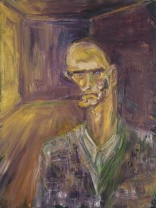 Portrait of Artist Claus Carstensen, 73 x 64 cm, oil on canvas, 1985
