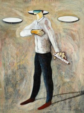 Fluteplayer, 130 x 97 cm, oil on canvas, 1994. Private Collection