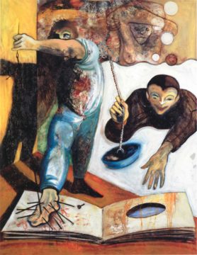 Log Book, 180 x 140 cm, oil on canvas, 1992. Private Collection