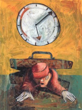 The Bell Boy, 146 x 120 cm, oil on canvas, 1992. Private Collection